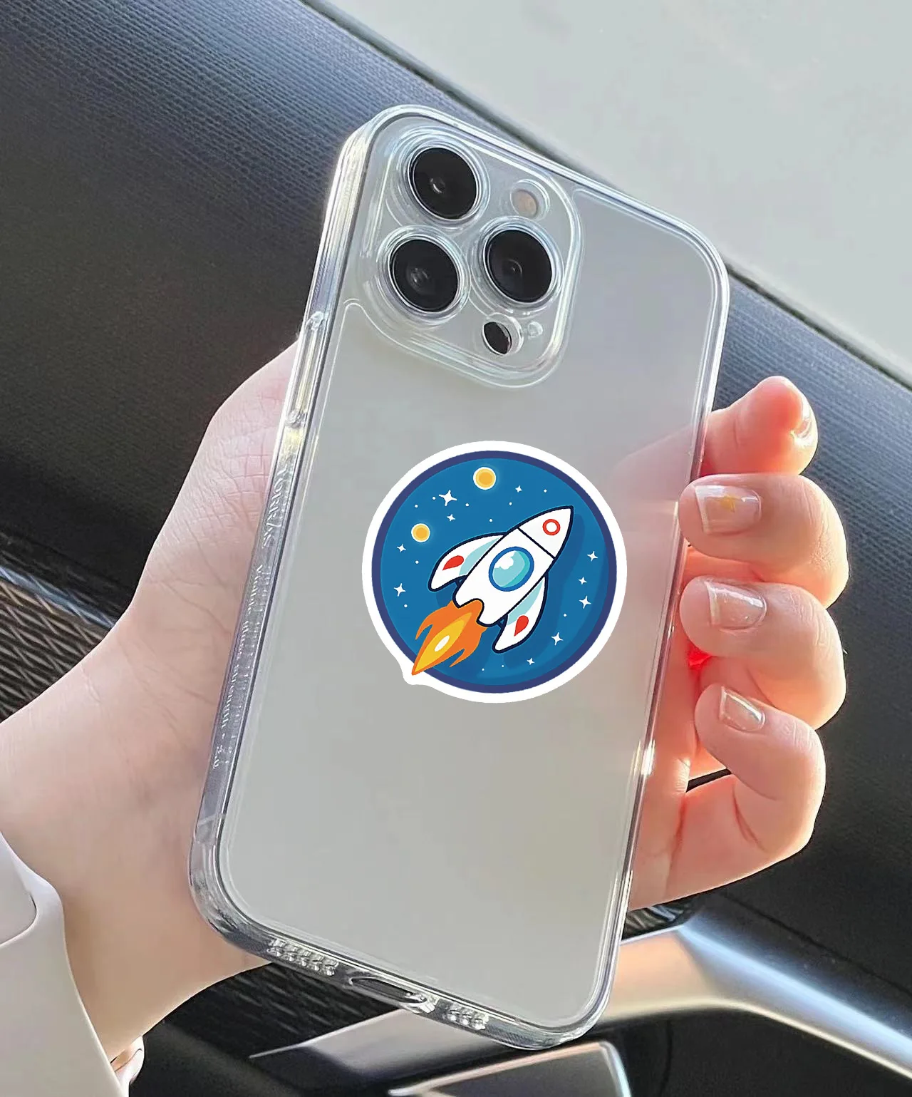 50 sztuk Cartoon ręcznie rysowane naklejki kosmiczne wykwintne materiały księgowe etui na telefony kubki na laptopa bagaż wodoodporne naklejki