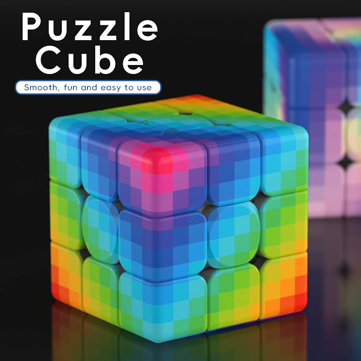 

Magic Cube 3x3x3 3D UV printed Color gradient stress-relieving puzzle professional smooth speed game children's toy gift
