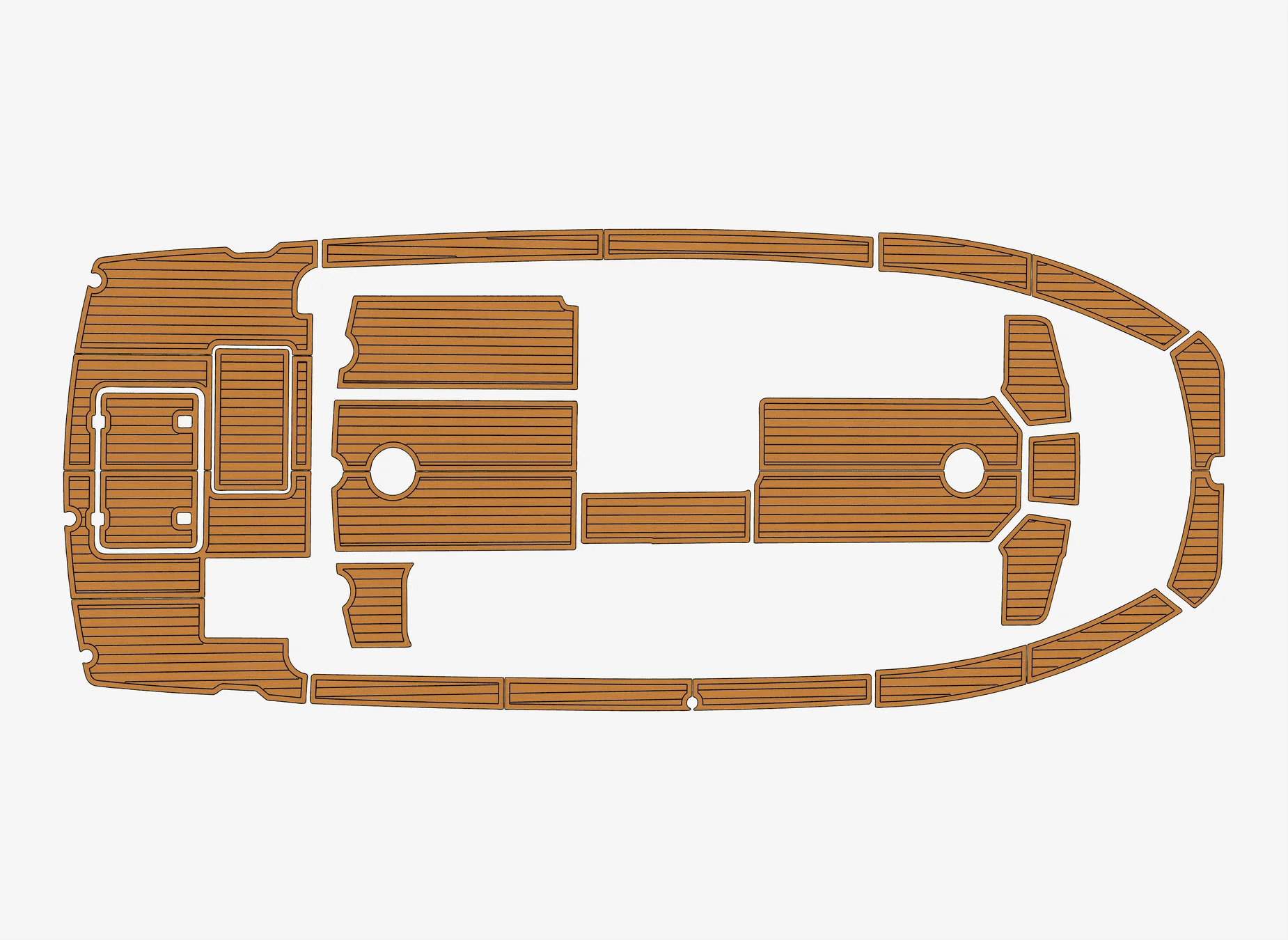 Anti-Skid EVA Faux Teak Self-Adhesive 6mm Boat Decking Pad for Mainship 40 Yacht Cockpit Durable Marine Flooring