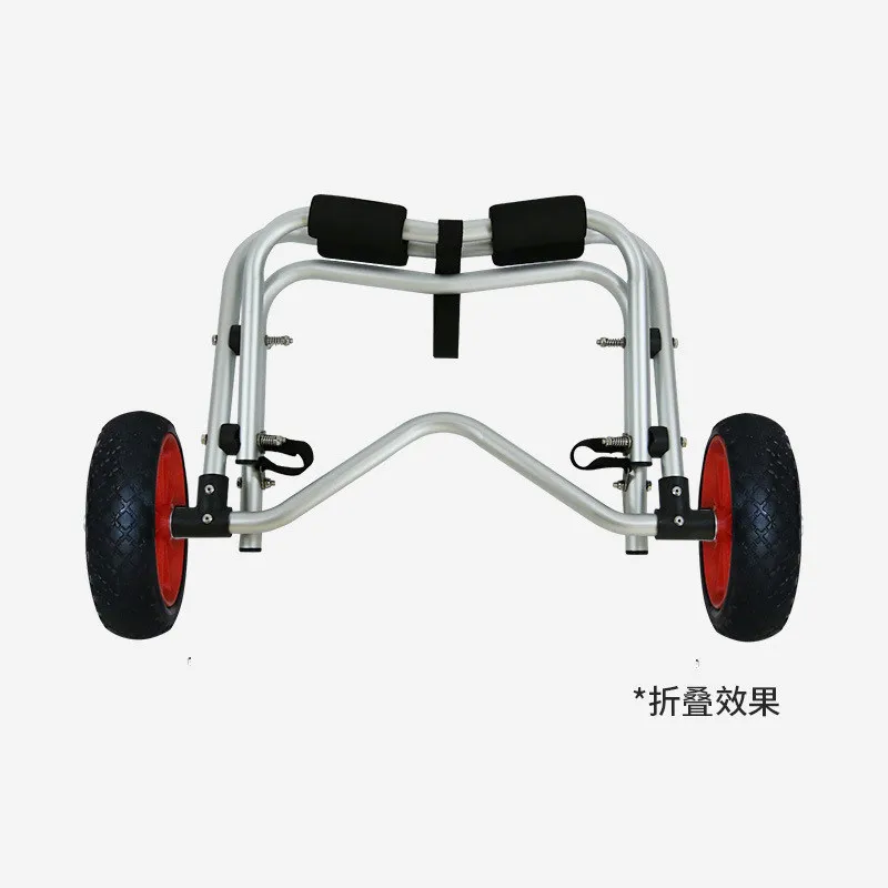 Electric surfboard trailer aluminum alloy strap-on adjustable folding hard plastic kayak cart FRP