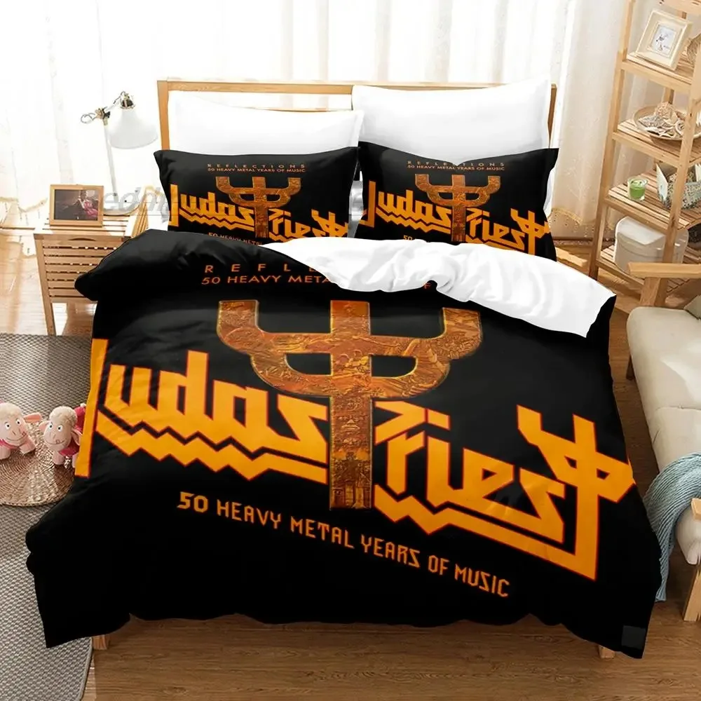 Judas Priest Bedding Set Single Twin Full Queen King Size Bed Set Aldult Kid Bedroom Duvetcover Sets 3D Print Hip Hop 2022