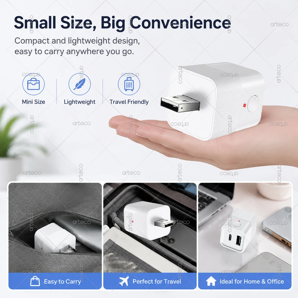 Tuya Zigbee USB-Adapter Smart Switch Mini USB/TYPE C Stromadapter Splitter Controller Anschluss für Smart Life Z2M Hub erforderlich – Detail 6