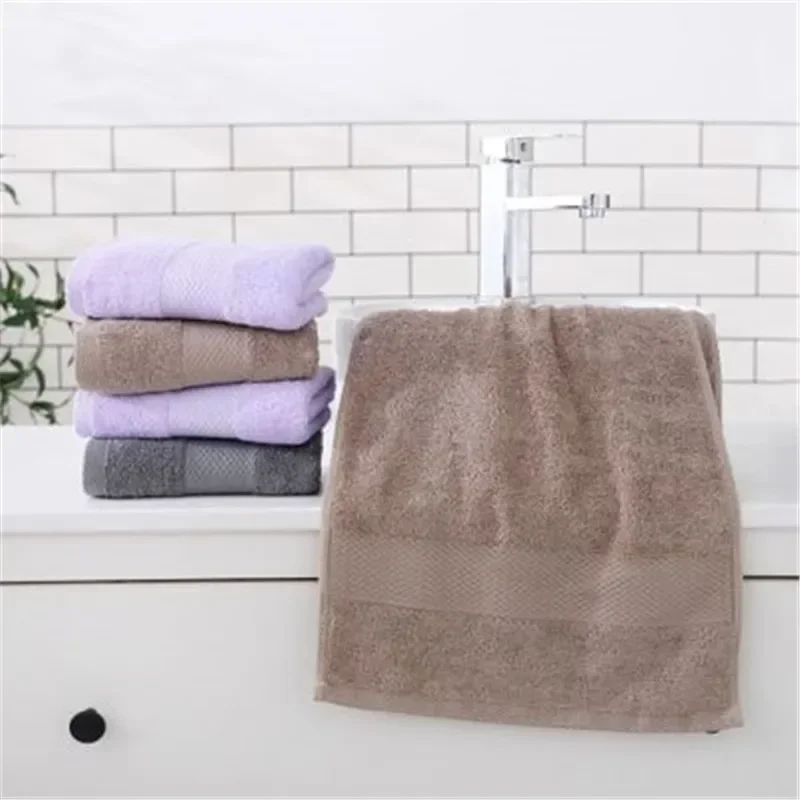 100% cotton towel bathroom 35*75cm Pink gray Khaki purple soft gift bathroom Shower Super absorbent face towel microfiber hair