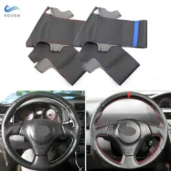 Car Hand Sewing Leather Steering Wheel Cover Trim Accessories For Toyota RAV4 Celica Corolla (US) Matrix MR2 Lexus IS200 300