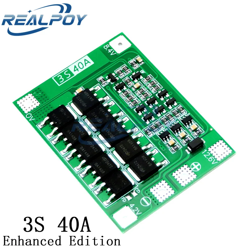 3S/4S 40A 60A Li-ion ładowarka do akumulatora litowego płyta ochronna 18650 BMS do silnika wiertarki 11.1V 12.6V/14.8V 16.8V wzmocnienie/bilans — zdjęcie 6