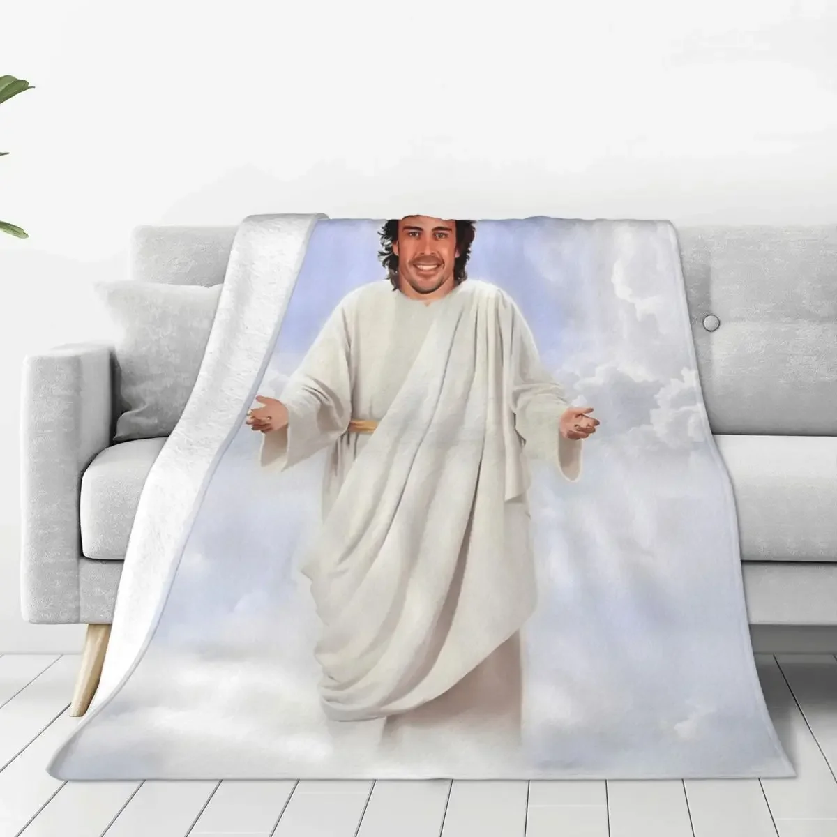 Relax Funny Fernando Alonso Jesus Blanket Merch Home Decorative Throws And Blankets Soft Fleece for Car