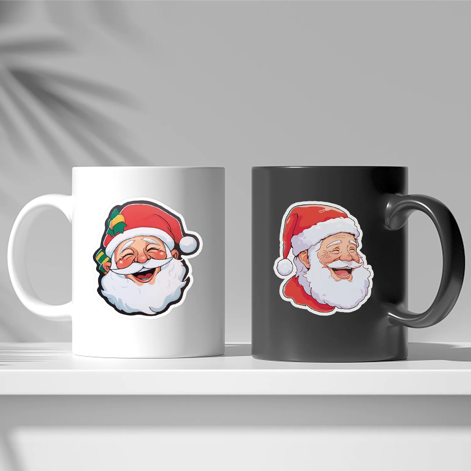 10/30/50Pcs Joyeux Père Noël Autocollants Décoratifs Créatifs BRICOLAGE Guitare Téléphone Ordinateur Portable Tasse D'eau Skateboard Autocollants Étanches