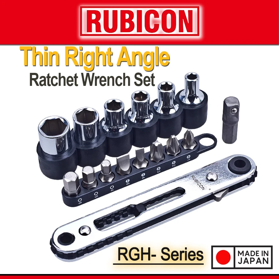 RUBICON Tools 16pcs Ratchet Wrench Socket Driver Screwdriver Set Two-way Multifunctional Mini Batch Head RGH-9A 9B 16A 16B