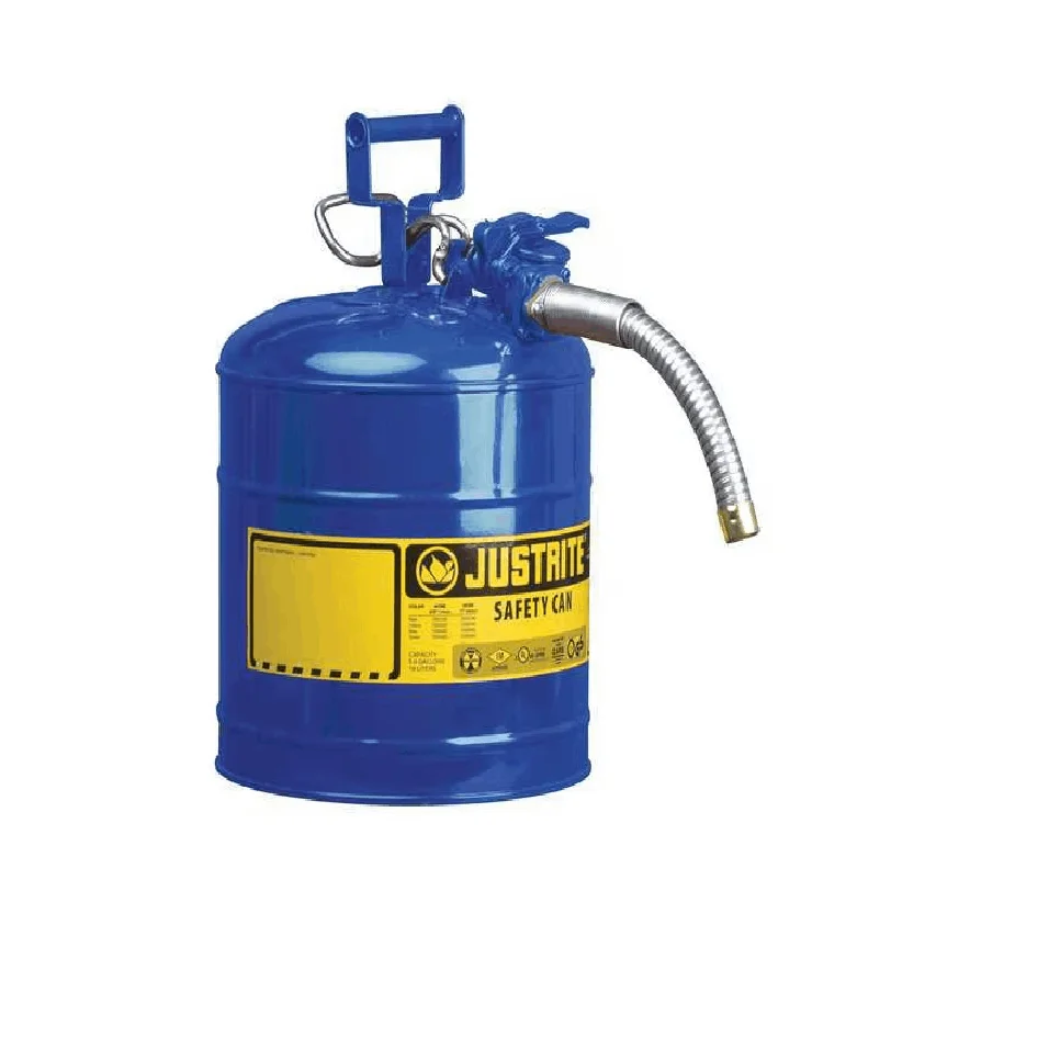 

Safety Can, Steel, 2.5 gal, Blue, 11 3/4 in Dia., Kerosene
