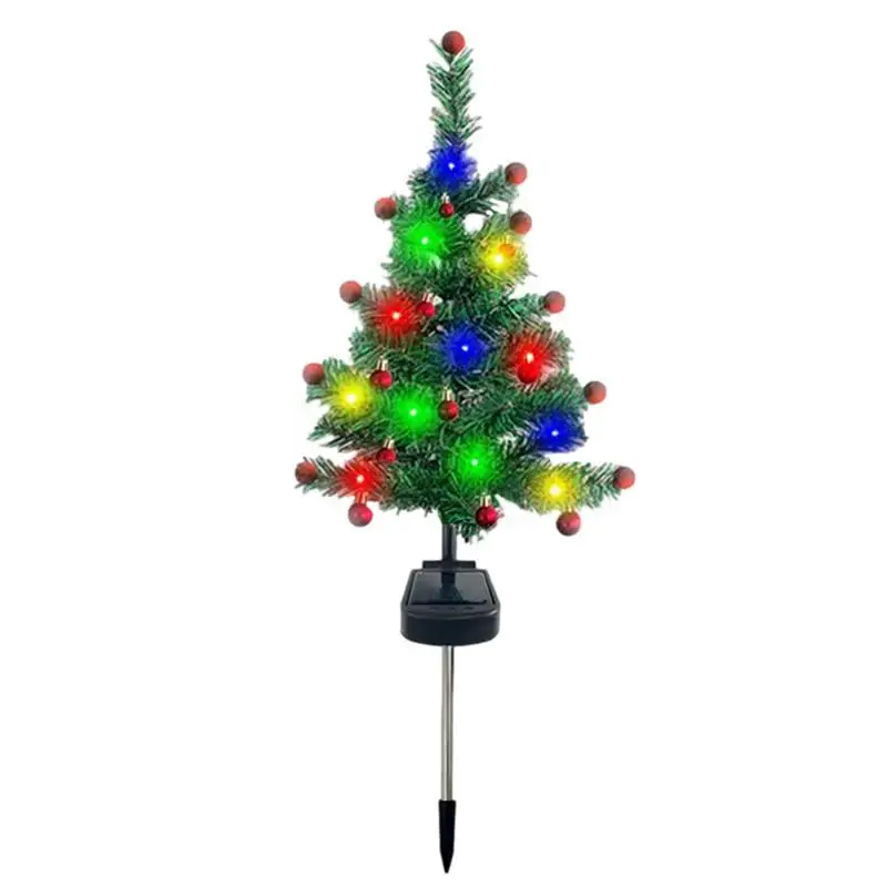 

Christmas Tree Garden Stake Lights 2 Lighting Modes Waterproof Patio Light With 4 LED Colors Landscape Path Lights For Driveway