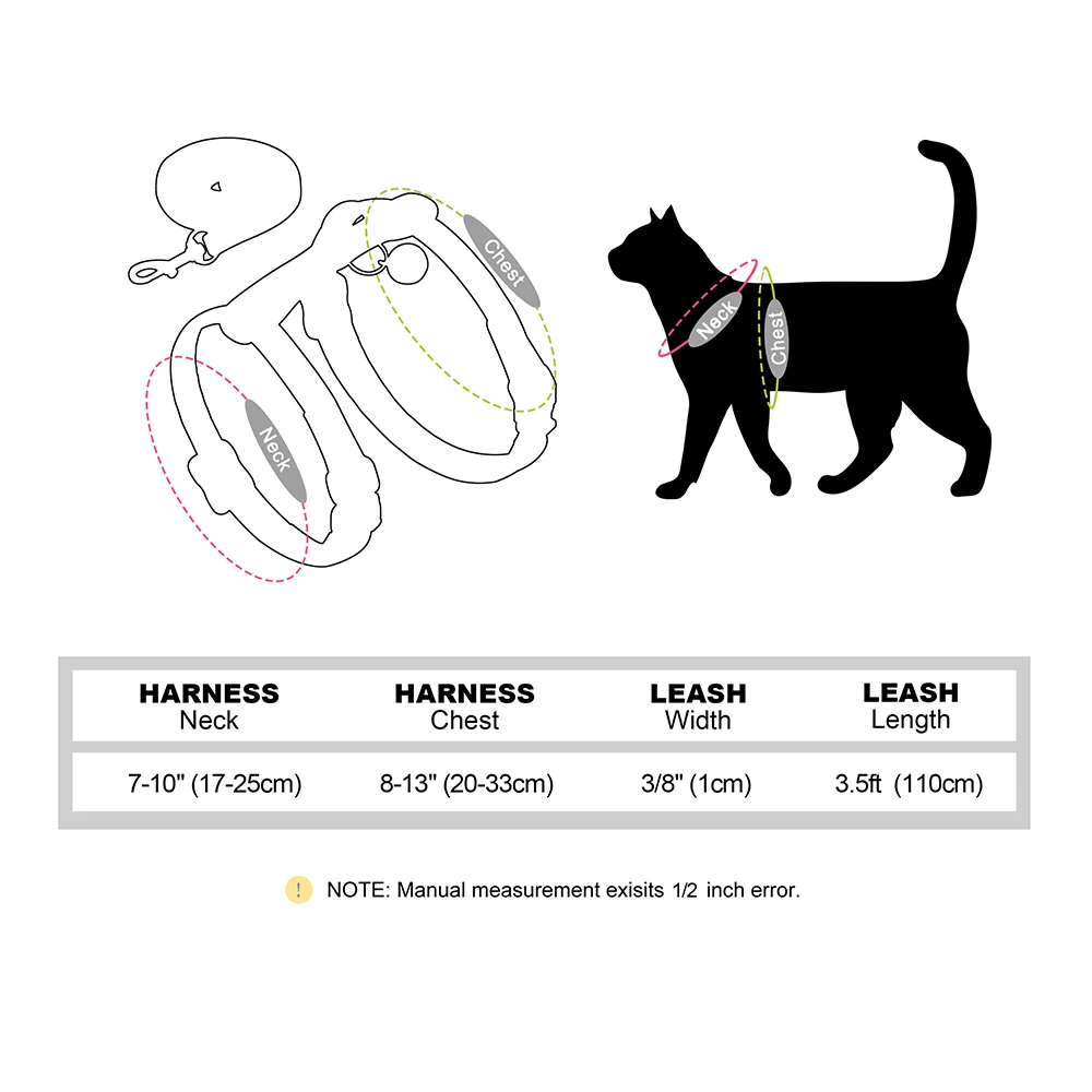 Adjustable Cat Dog Harness and Leash Set Nylon Vest Walking Lead For Kitten Puppy Cats Harness Leash Set Small Dogs Chihuahua - view 6