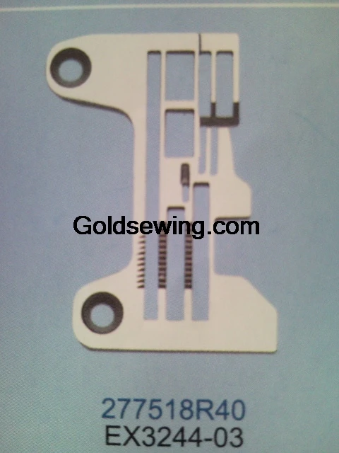 1PCS 277518R40 Needle Plate 3*5.6 Iron Plate for Pegasus EX3244-03 Three-Needle Six-Thread Industrial Sewing Machine Accessories