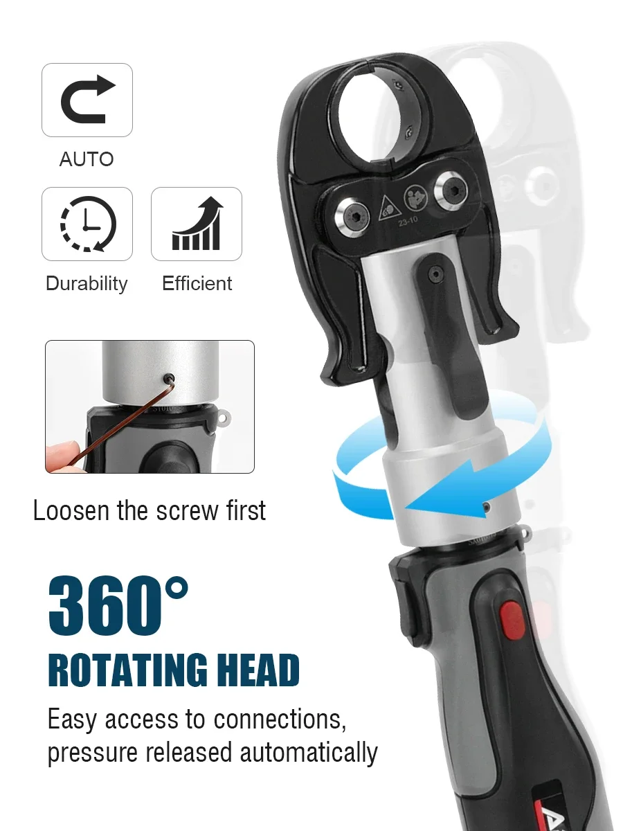 أبريل بطارية الأنابيب العقص أداة المهنية ضغط الضغط أداة الأنابيب الصحافة لتركيبات النحاس وأنابيب Pex متعددة الطبقات