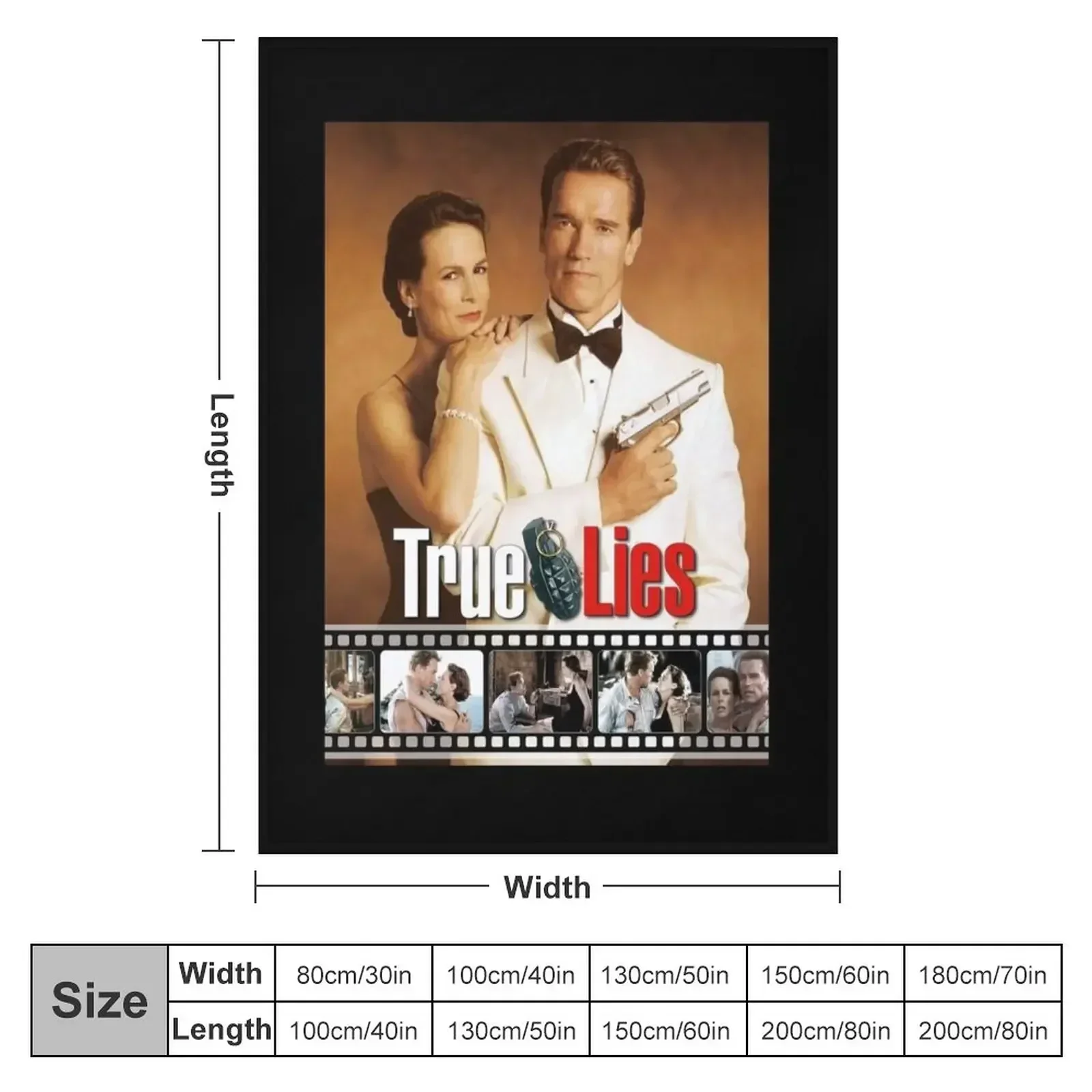 True Lies Old Movie Poster Throw Blanket For Sofa Thin Thins For Baby Luxury Blankets