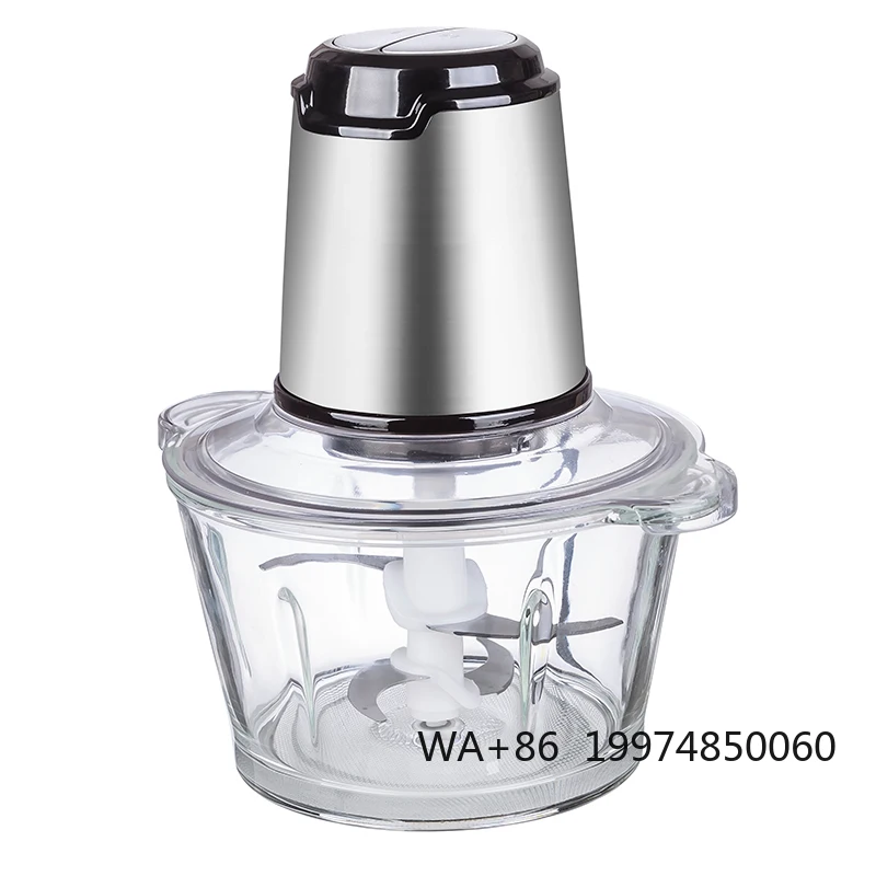 

Popular 2L Stainless Steel or Glass Home Use Electric Mini Food Chopper