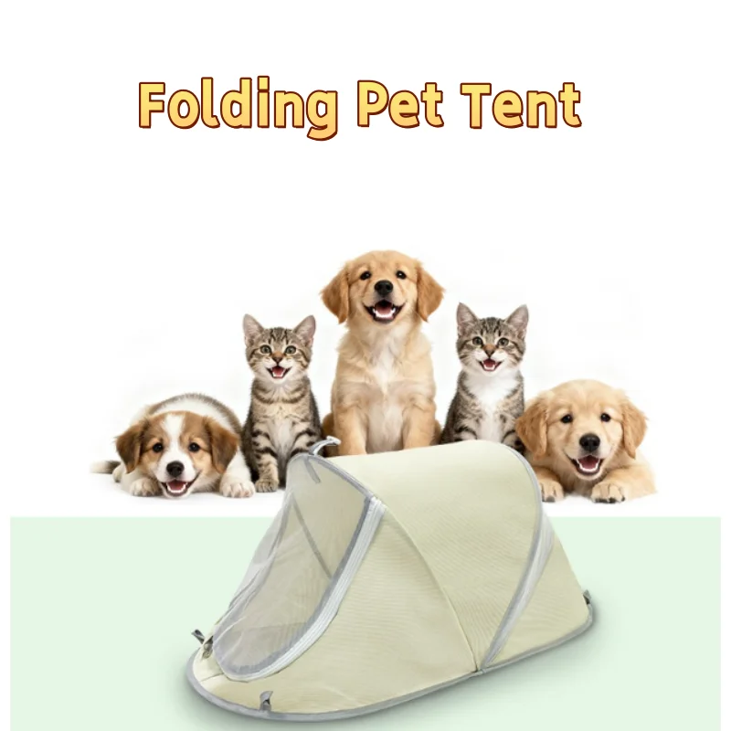 New Portable Pop Up Dog Tent Outdoor Sun Protection Pet House Breathable Waterproof Dog Bed For Small Medium Dogs - view 3
