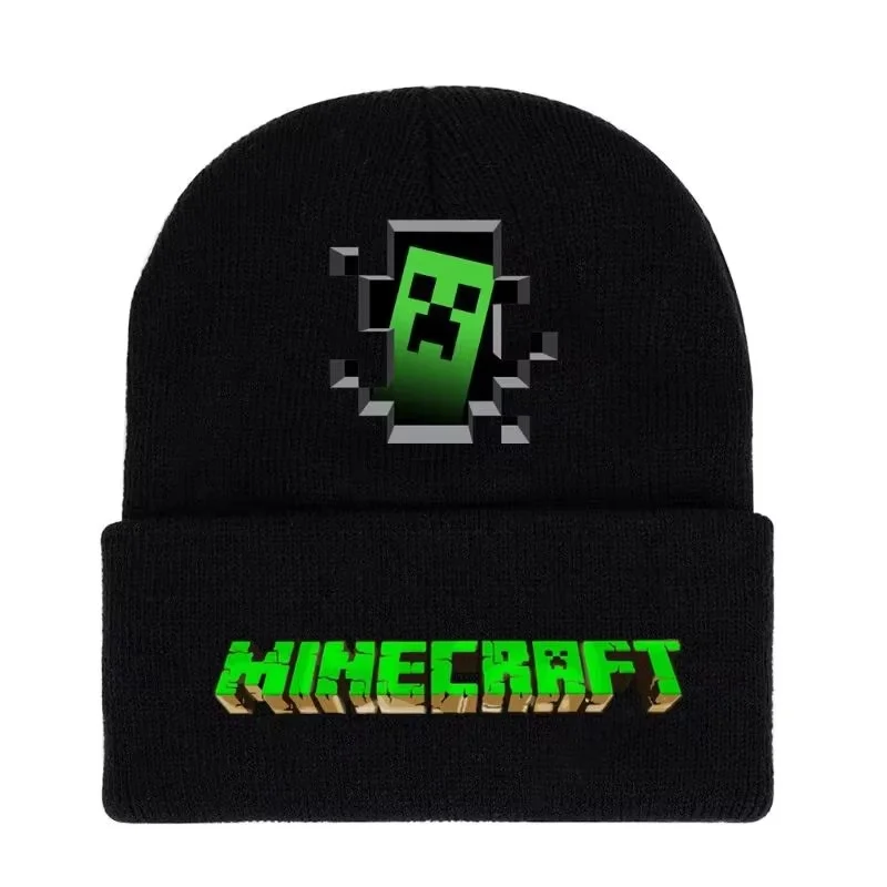 New Hot Minecrafts Autumn And Winter Knitted Hat Printed Cartoon Men'S And Women'S Bonnets For Women Beanies Hats Gifts Hot