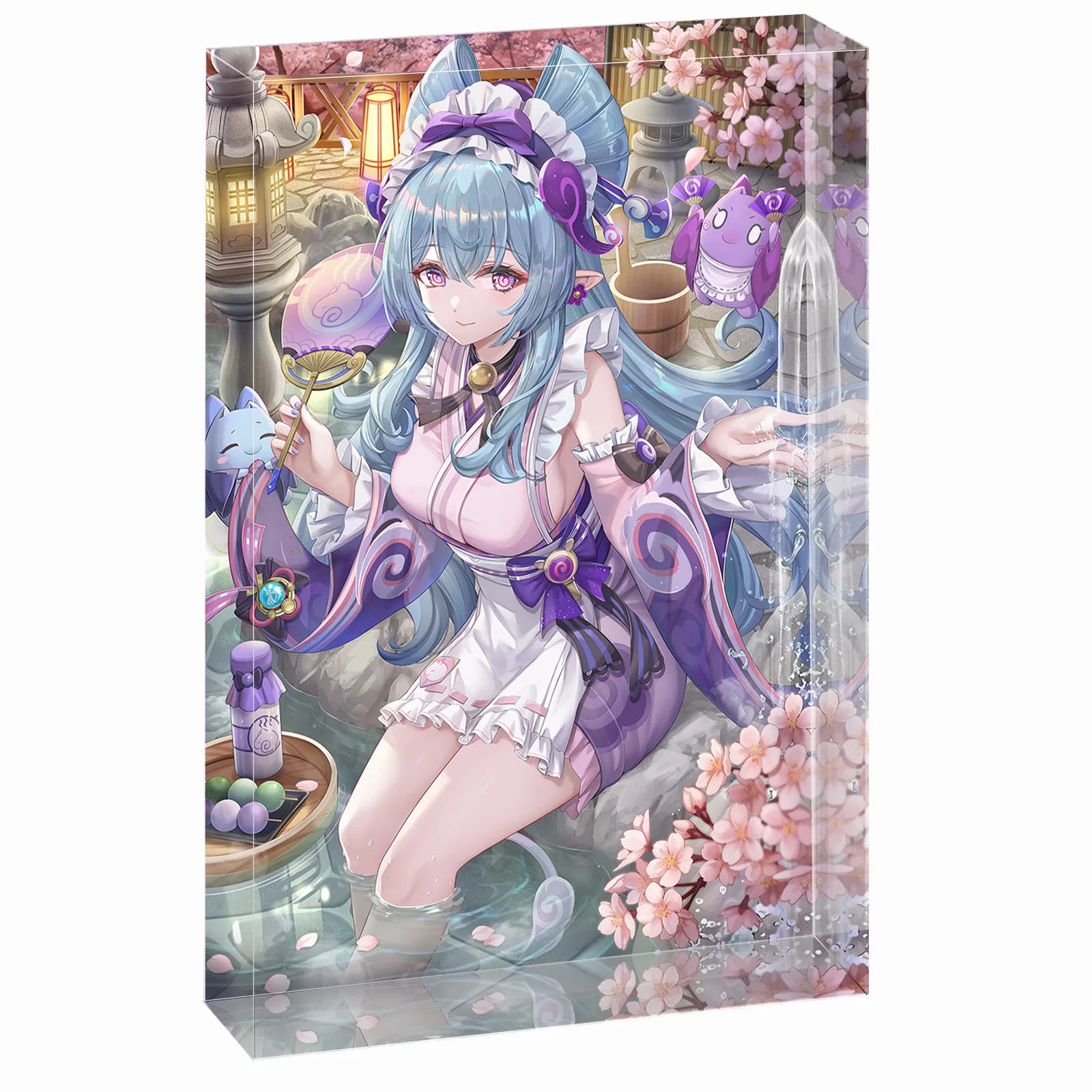 

Cute Anime Girl Waifu Acrylic Block, Japanese Fantasy Art Stand, Collectible Desk Decor, Custom Illustration Poster Gift