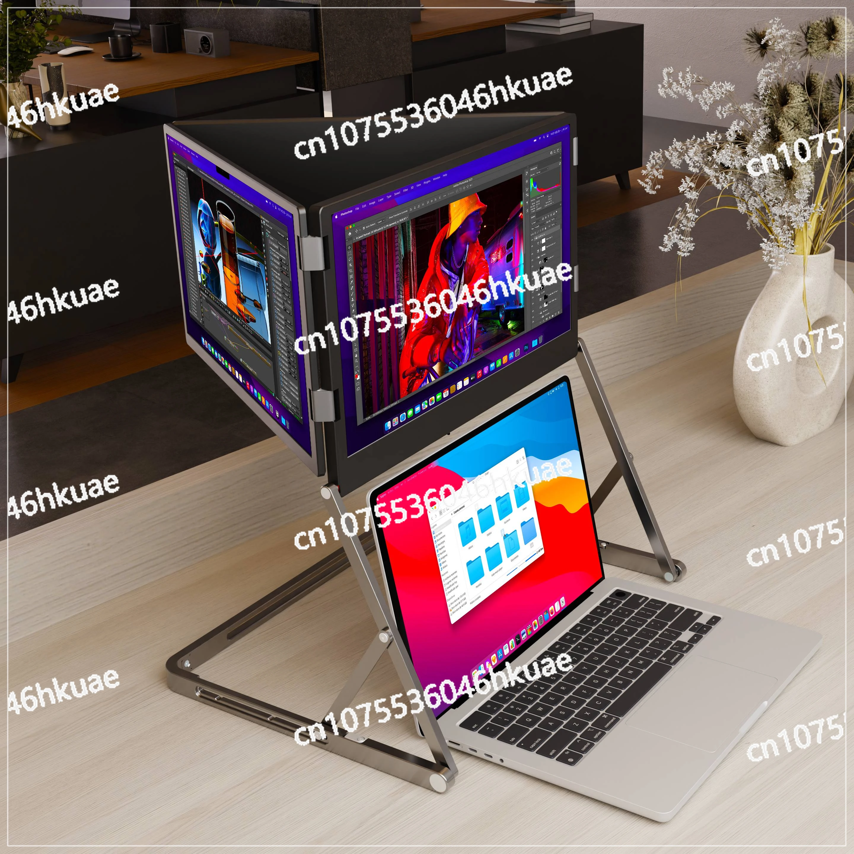 

15.6" TriCreate Portable Touch Monitor: High-Resolution IPS Panel, Triple Full HD 1080P, USB-C Compatible with Laptops & PCs