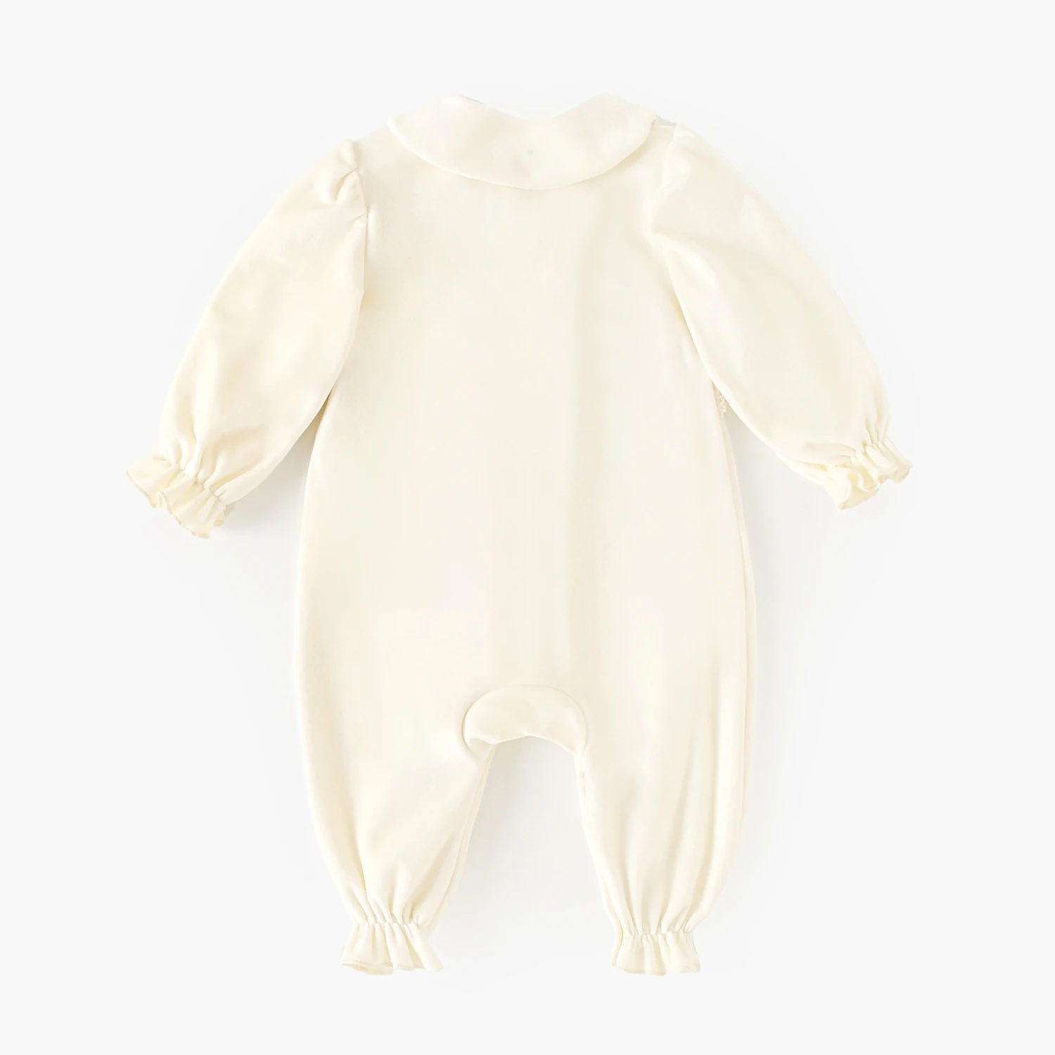 Winter-Baby-Mädchen-Jumpsuits mit langen Ärmeln, niedliche Spitze, verdickte warme Kleidung für Säuglinge – Detail 4