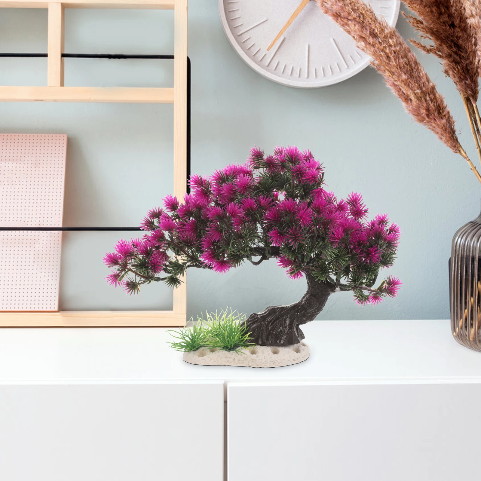 

Simulation Fish Tank Tree LMC29 C Purple Red Plastic Aquarium Decor Fake Plants for Tank L scape Small Pets Reptile Decorations