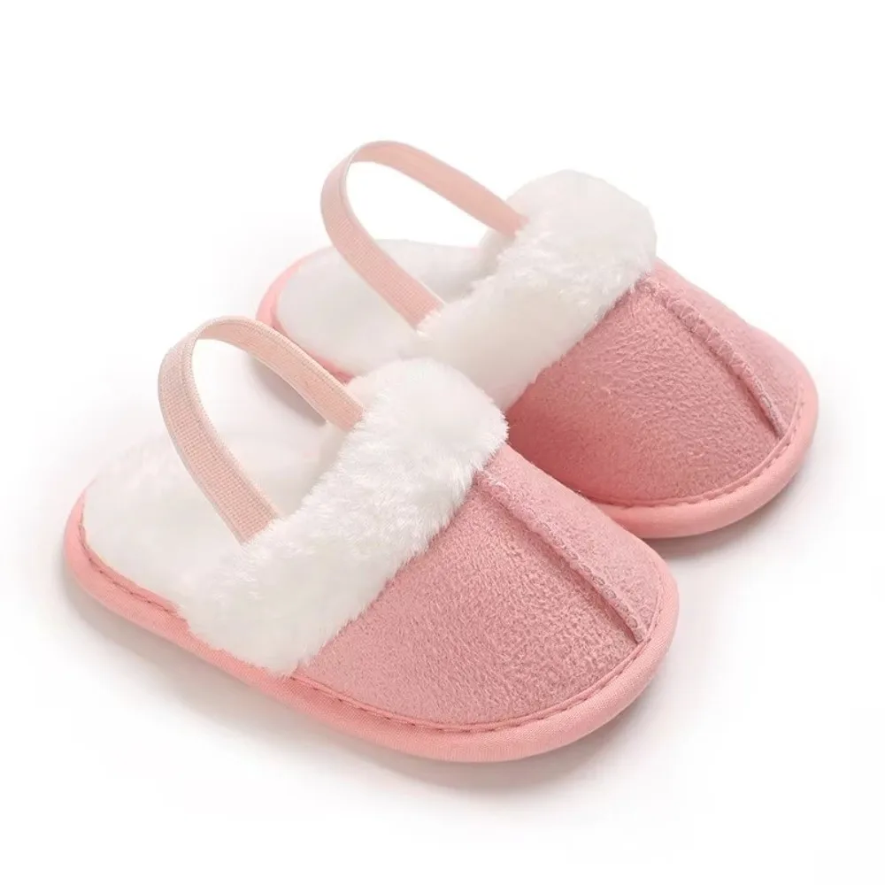 0-18M Baby Cotton Slippers with Insulation Winter Warm Indoor Walking Shoes Comfortable Soft Sole Newborn Baby Shoes