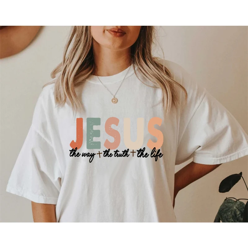 Colorful Christ Thermals Iroing On Sticker On Jacket Hooding Faith Jesus Pray God Heat Transfer Print Patches