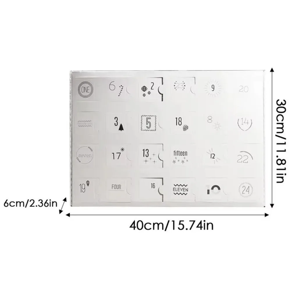 Calendario de Navidad 2024, calendario de Adviento de hilo, decoración de Festival, accesorios de decoración, calendario de cuenta atrás de Navidad de 24 días