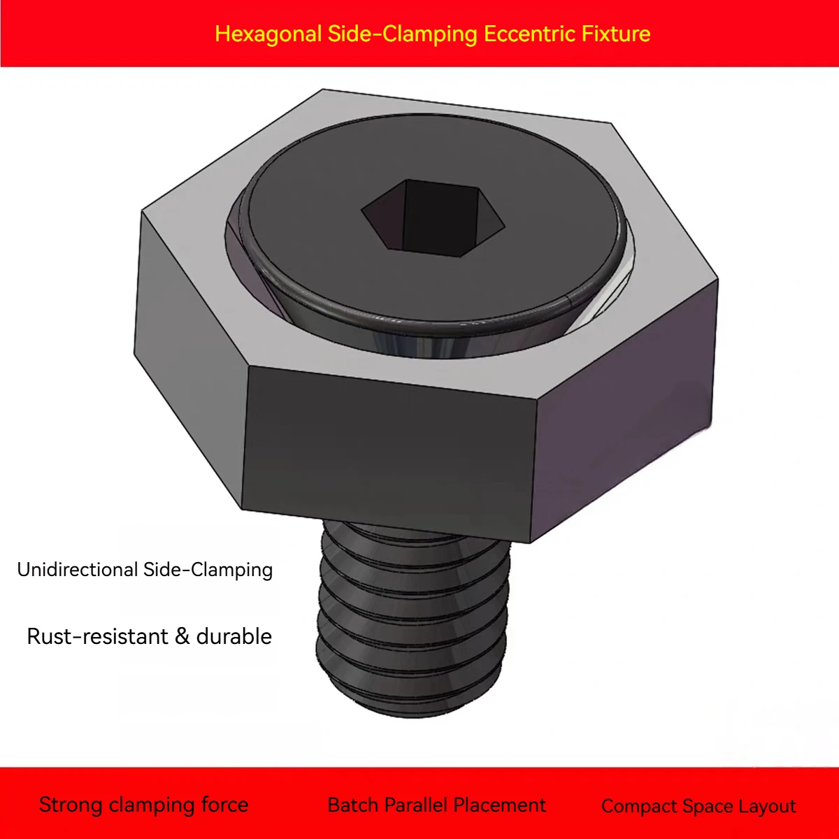 Hexagonal Top Measuring Fixture CNC Batch Parts Processing Side Fixed Tooling Precision Vise Small Clamping Block