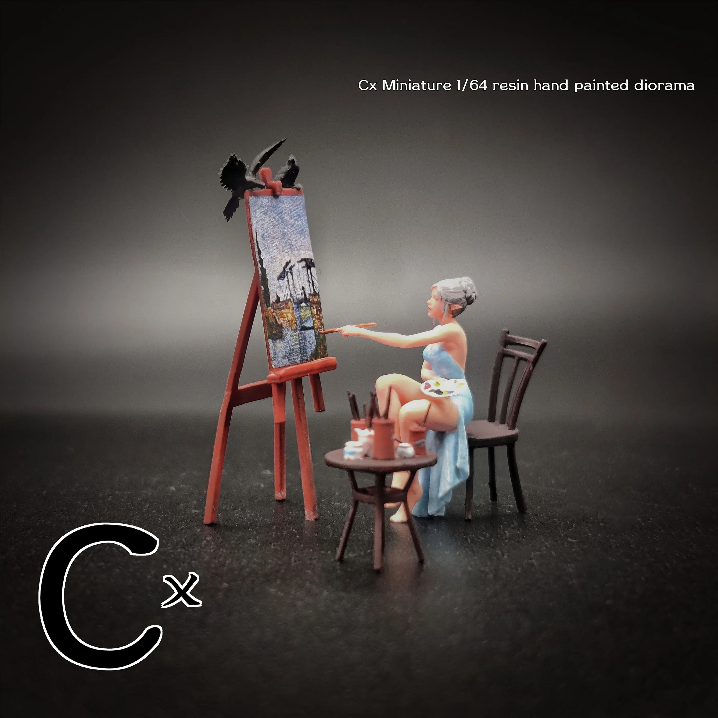 Cx Miniature Diorama 1/64 Scale Figurines Model Paintings of Ice Princess Collection Miniature Hand-painted