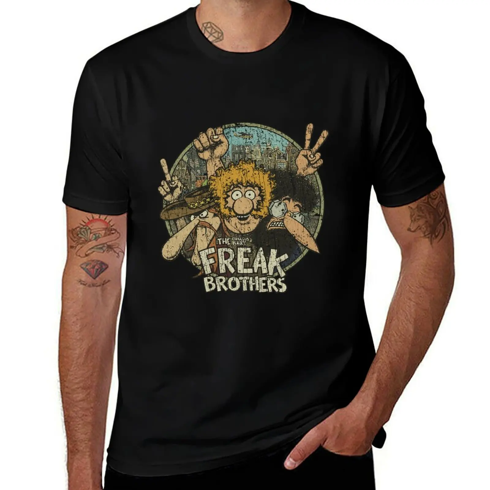 The Fabulous Furry Freak Brothers 1968 T-Shirt man t shirt designer t shirts for man graphic tees