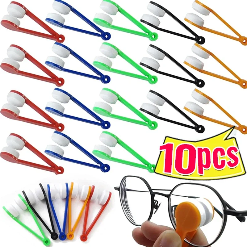 Mini Portable Glasses Cleaning Rub Eyeglass Sunglasses Multifunctional Glasses Cleaning Brush Microfiber Cleaner Clean Brushes