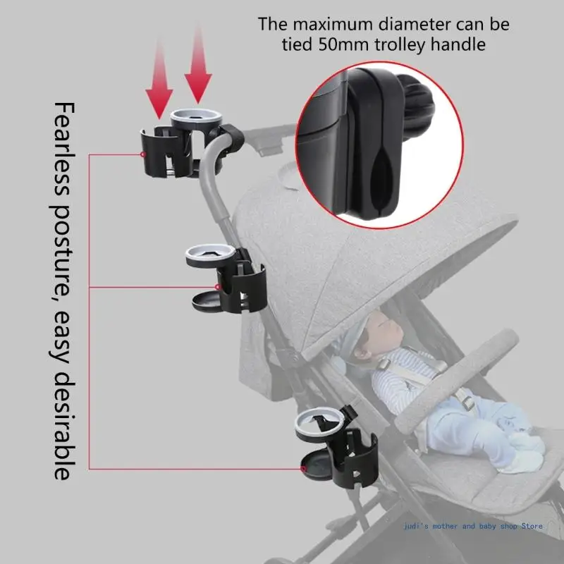 High-performance Stroller Universal Cup Holder 2-in-1 Stroller Cup Stand Rack