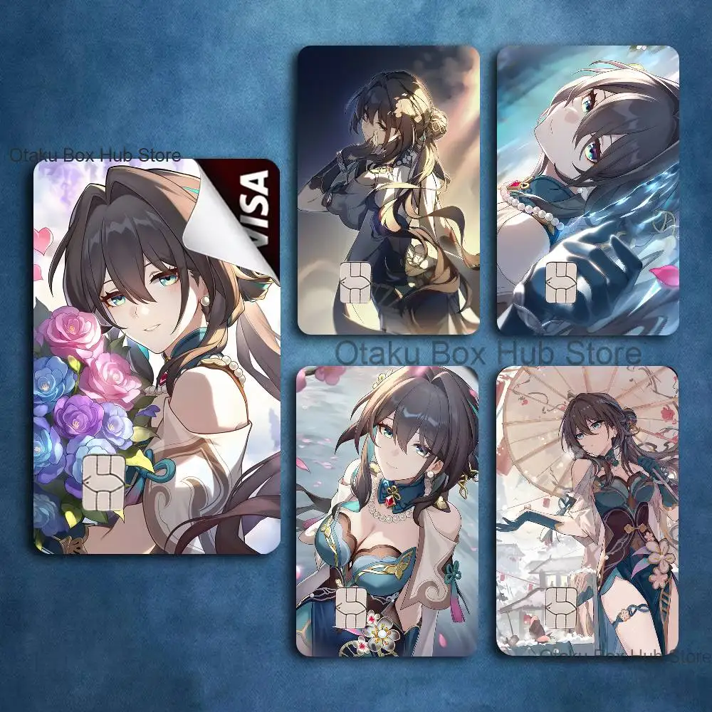

R-Ruan M-Mei Star R-Rail Art Anime Front Cover Film Sticker Skin For Credit Debit Card Small Large Chip