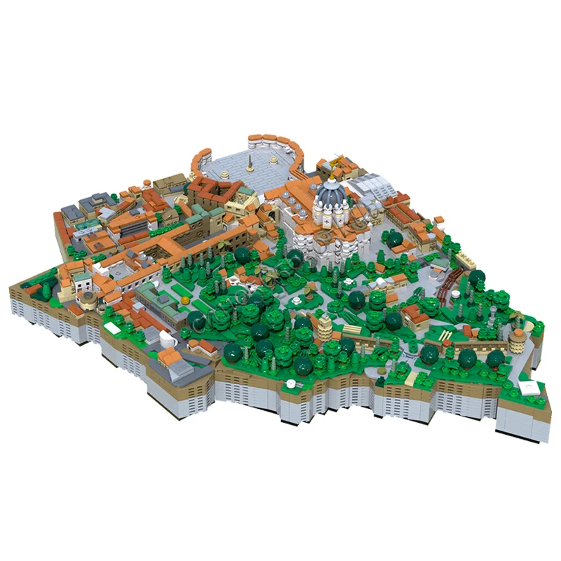Hot 4879 PCS MOC Lusso Città Vaticano Building Modello modulare Architettura Building Block Fai da te Educazione Assemblaggio Giocattoli per bambini Regali