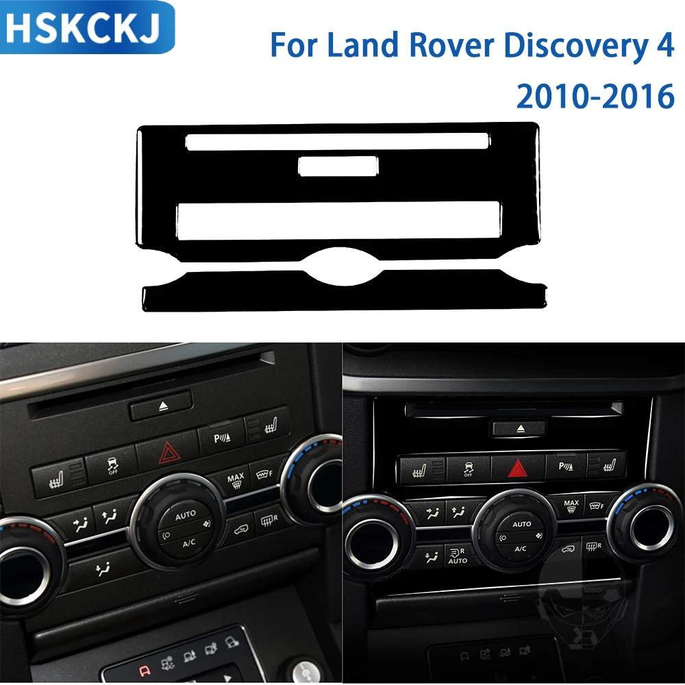 

For Land Rover Discovery 4 2010-2016 Accessories Car Interior Air Outlet Gear Cupholder Side Trim Sticker Gloss Black Plastic