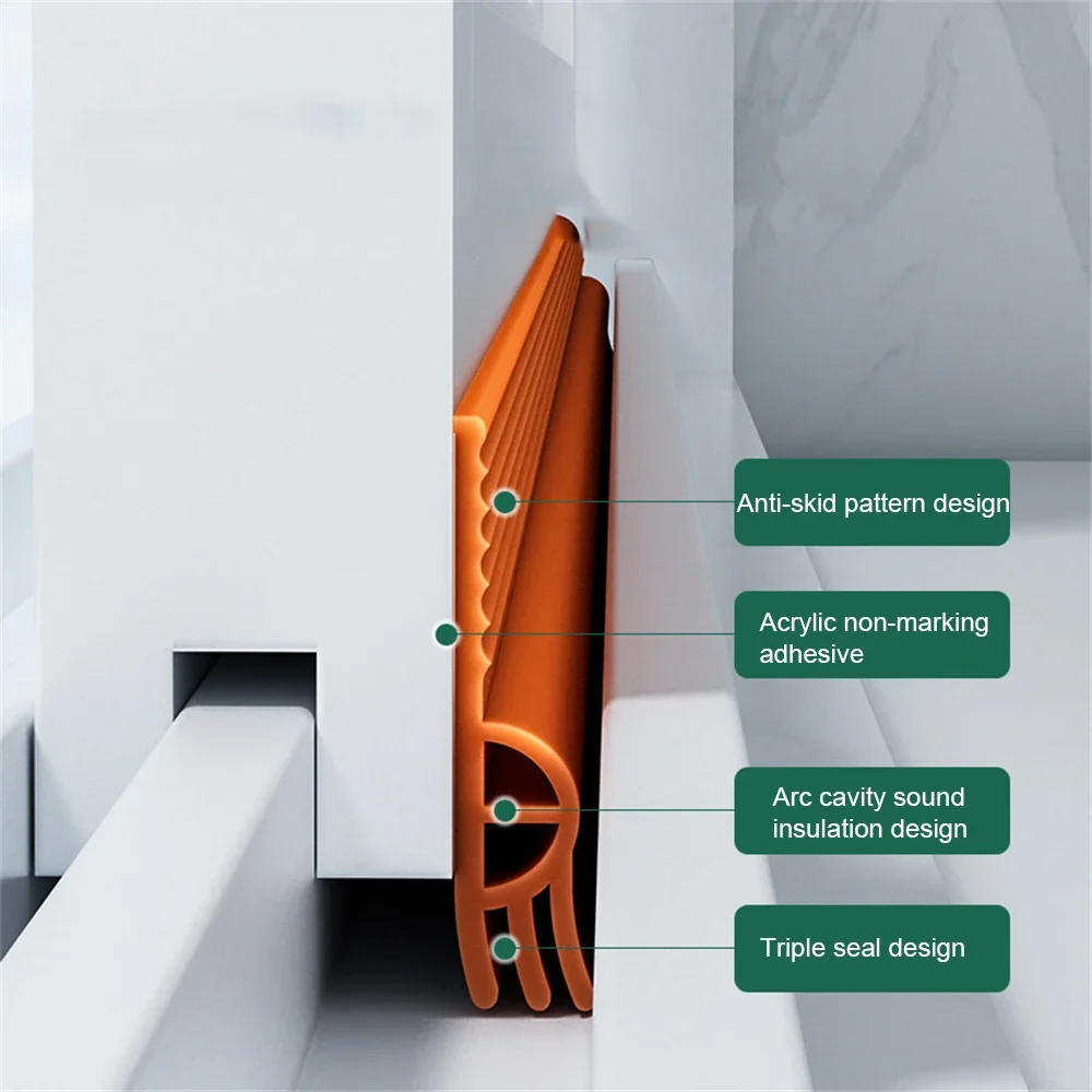 TPE ذاتية اللصق نافذة شريط عازل لاصق ثلاثي عزل الصوت يندبروف مكافحة البرد تحت شريط السير الوقائي المرن