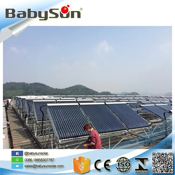 Vacuum tube solar collector, heat pipe split pressure solar water heater system