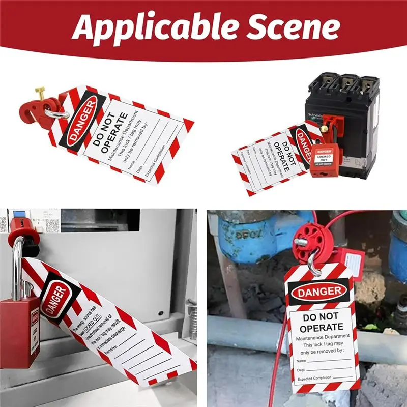 EVENTS DAY Safety Maintenance Tags - 50PCS 'Do Not Operate' Lockout Tagout Labels With Zip Ties