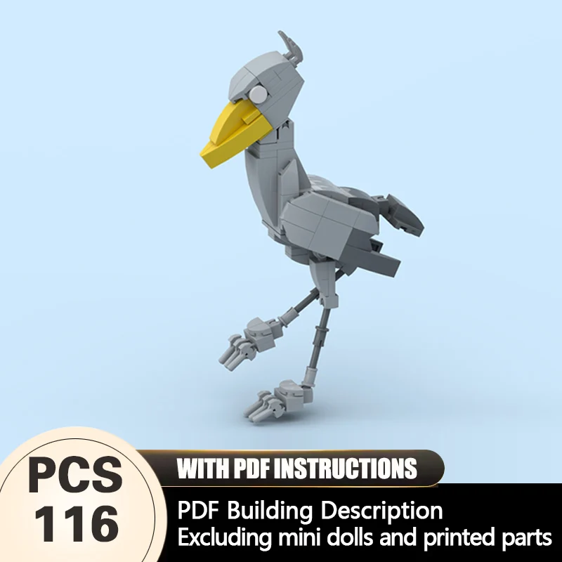 

Creators Animal Series Model MOC Building Bricks Shoebill Stork Modular Technology Gifts Holiday Assemble Children Toys Suit