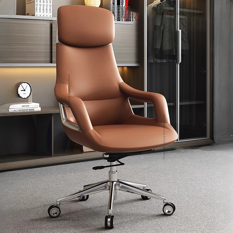 

Italian Luxury PU Leather Office Chairs Senior Salon Boss Study Office Chairs Commerce Work Furniture Cadeiras Escritorio FYOC