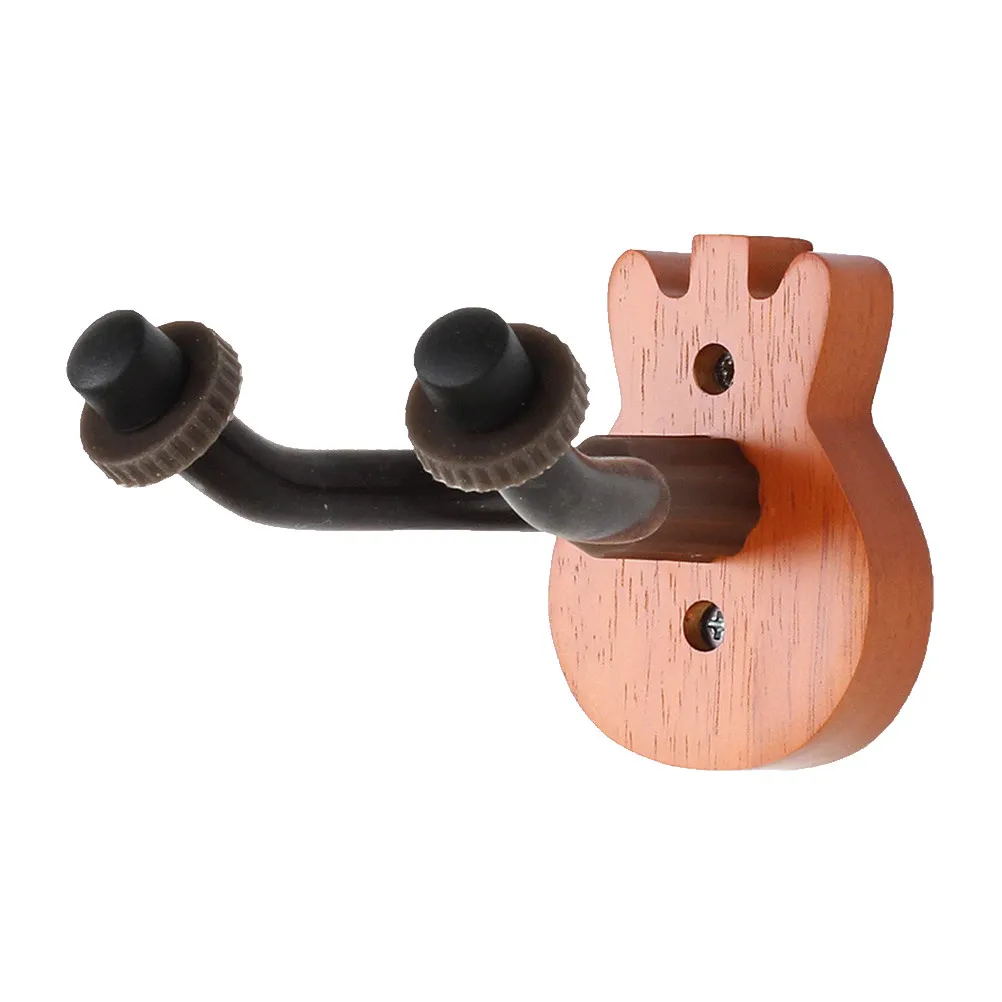 Guitar Wall-Mounted Rack Sturdy Beech Iron Design Easy Install Safe Storage for Ukulele Violin Erhu Musical Instruments Home