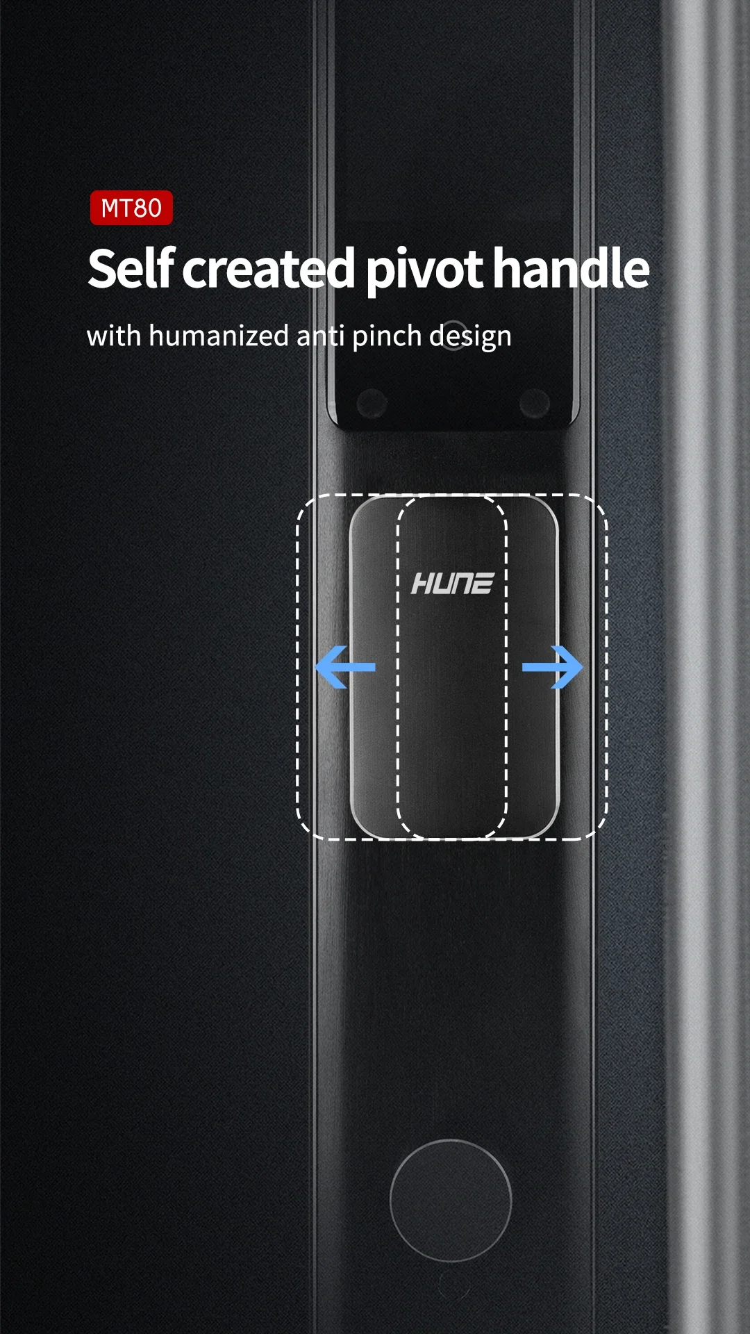 006HUNE Smart Aluminum Alloy WiFi Fingerprint RFID Card Door Lock Electronic App Door Digital Face Recognition Door Lock