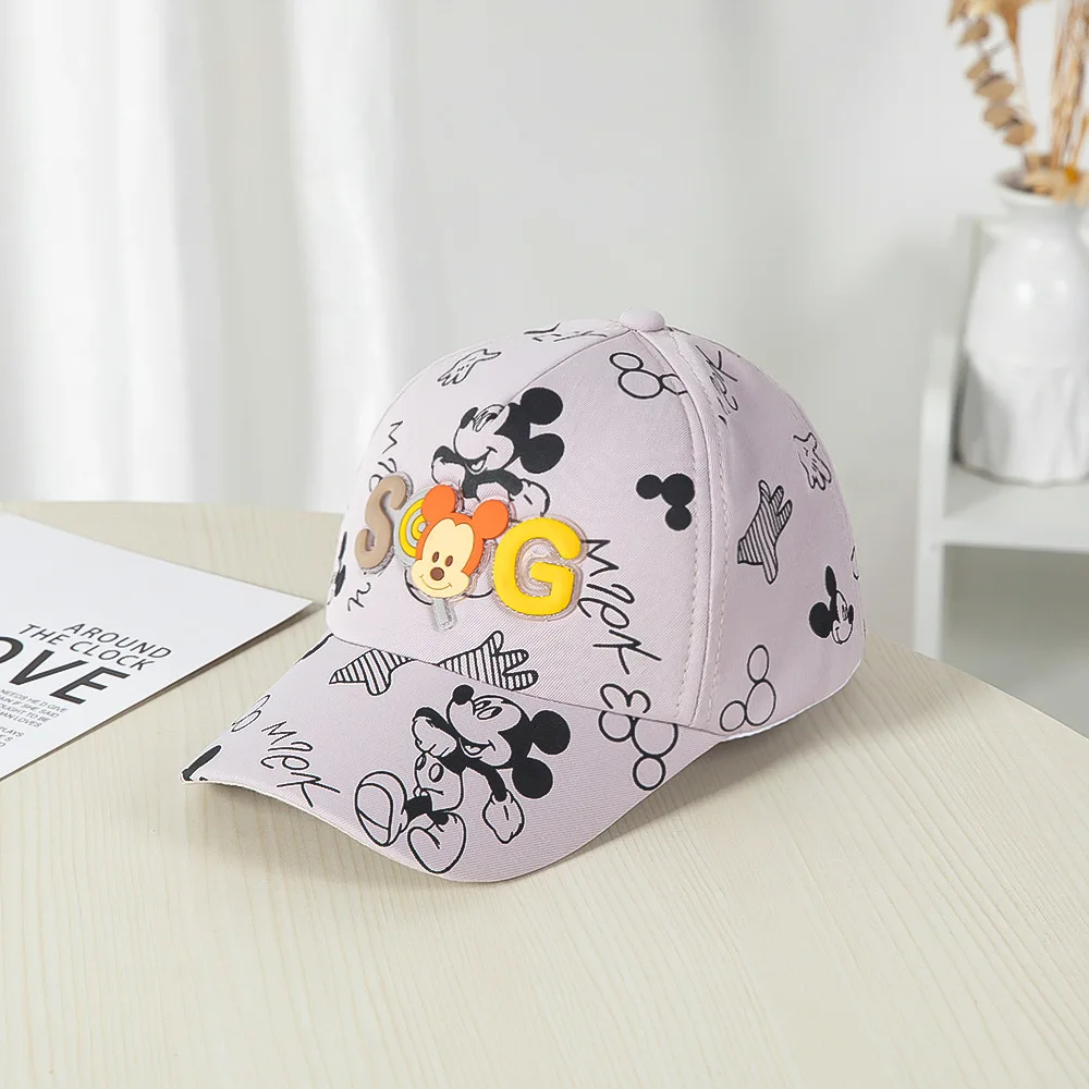 Disney Mickey Mouse Hat Cartoon Cute Mickey Mouse Children\'s Sun Hat Cotton Peaked Cap Baseball Cap Boy Girl Outdoor Hats