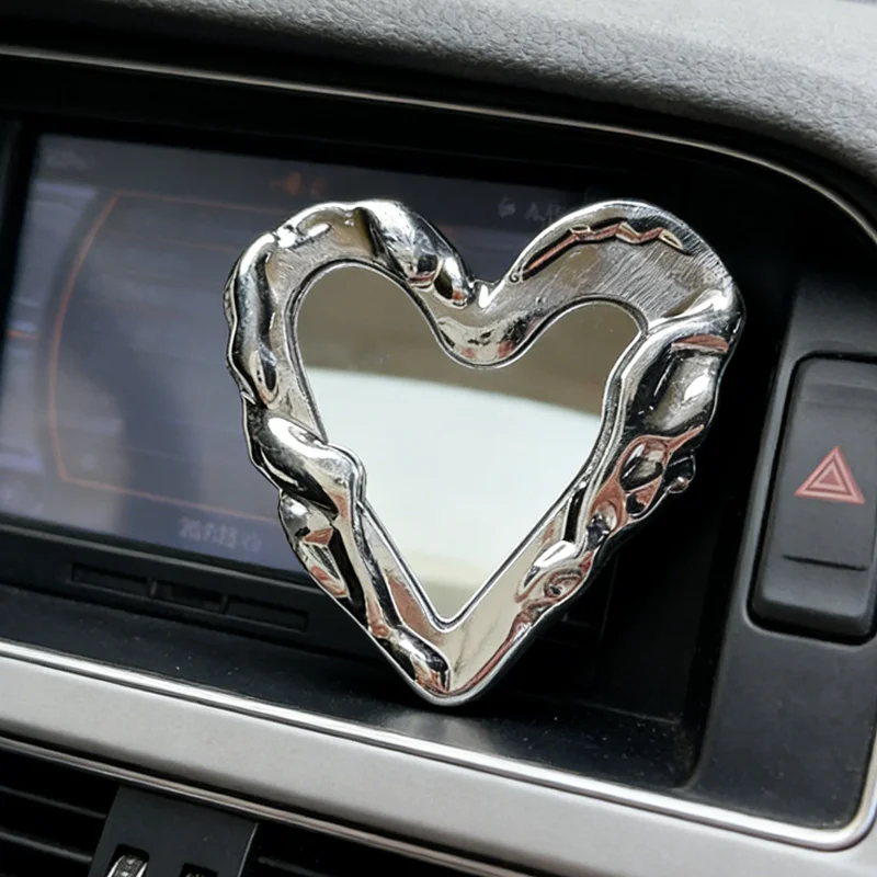 

Mobile Phone Holder Stand INS Korea Silver Heart Grip Tok Mirror Luxurious Finger Holder Griptok Mobile Stand For iPhone Samsung