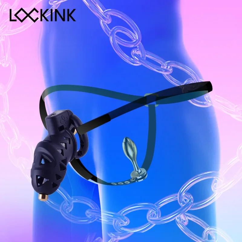 Male Chastity Device with Anal Plug Urethral Tube Chastity Belt Band for Man Sissy Penis Cage Sexs Toys for Femboy Lock Rings