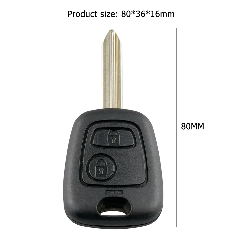 Funda para mando a distancia de coche con 2 botones, carcasa para llave en blanco para Citroen Saxo Berlingo Xsara Picasso