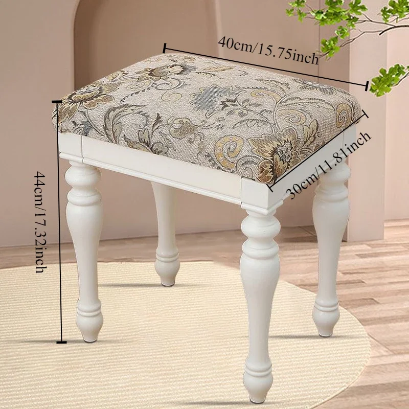 

Nordic Modern Simple Creative Bedroom Makeup Stool Household Small Low Ottomans Nail Art Stool Pastoral Shoes Stools Furniture