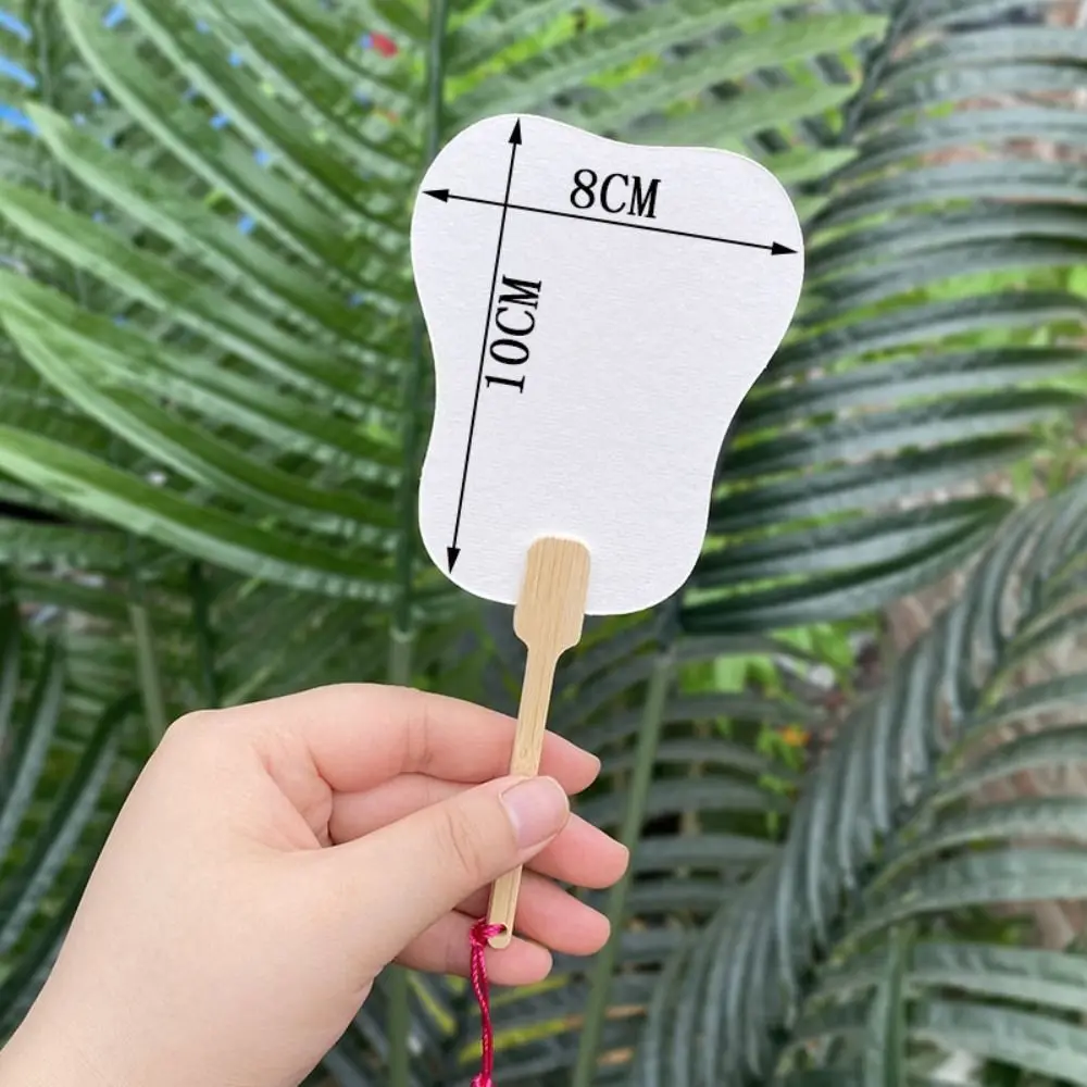 Portable Chinese Style Mini Graffiti Fans Round Xuan Paper Blank Painting Fans Unfinished Handmade Paper Hand Fan Hanfu