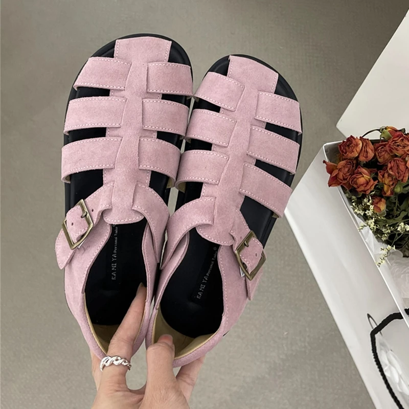 Women's Woven Hollow Roman Sandals - Summer Comfort Fit
